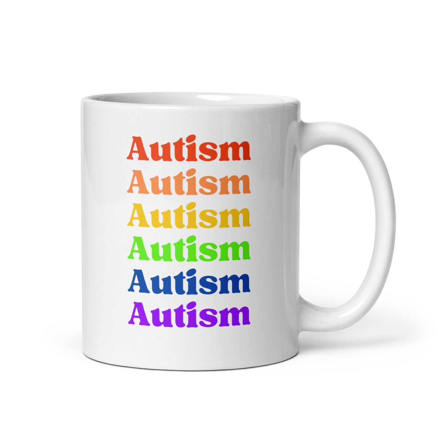 Autism White glossy mug