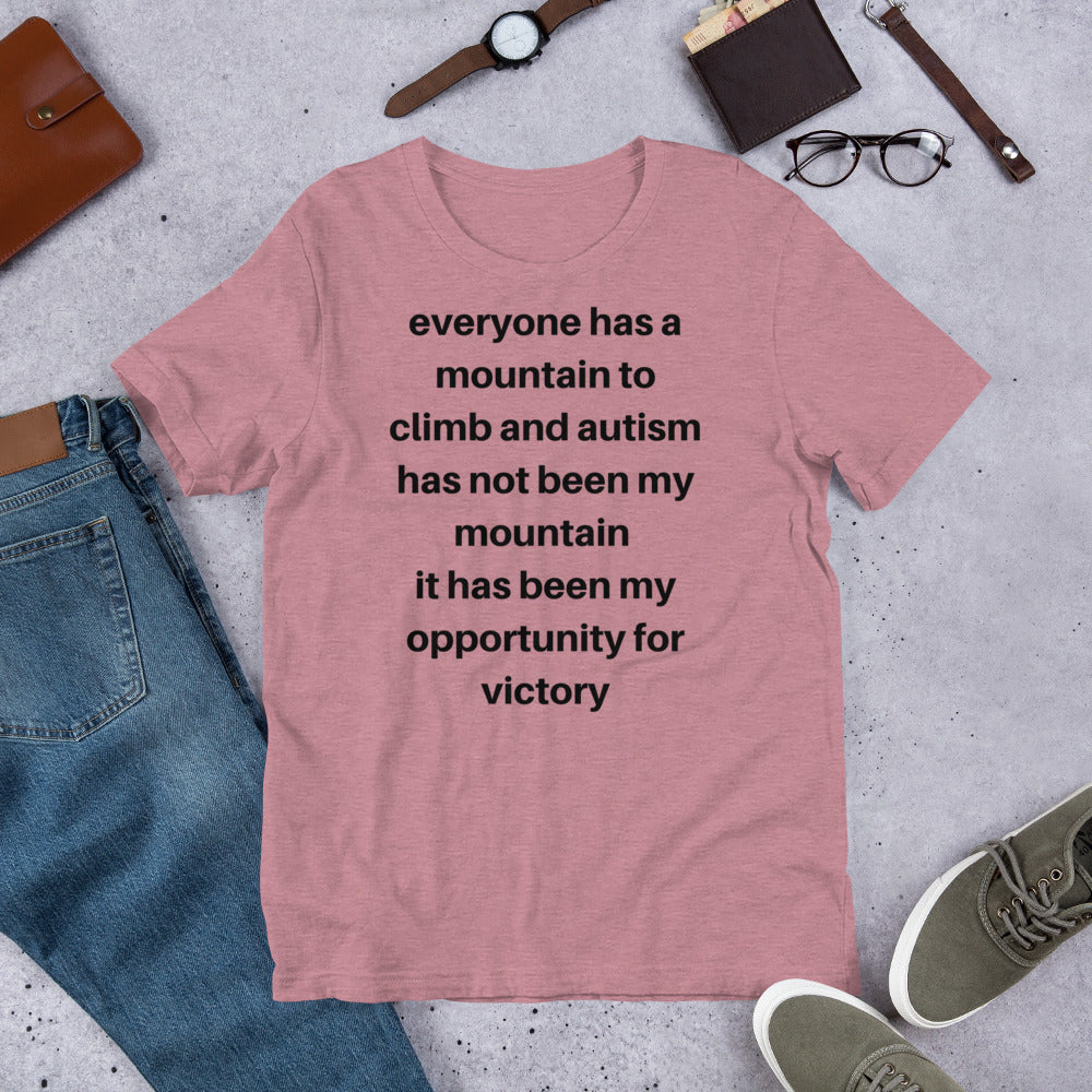 Everyone Has a mountain to climb Standard Unisex t-shirt