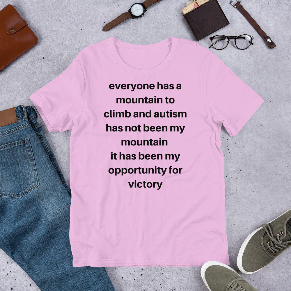 Everyone Has a mountain to climb Standard Unisex t-shirt