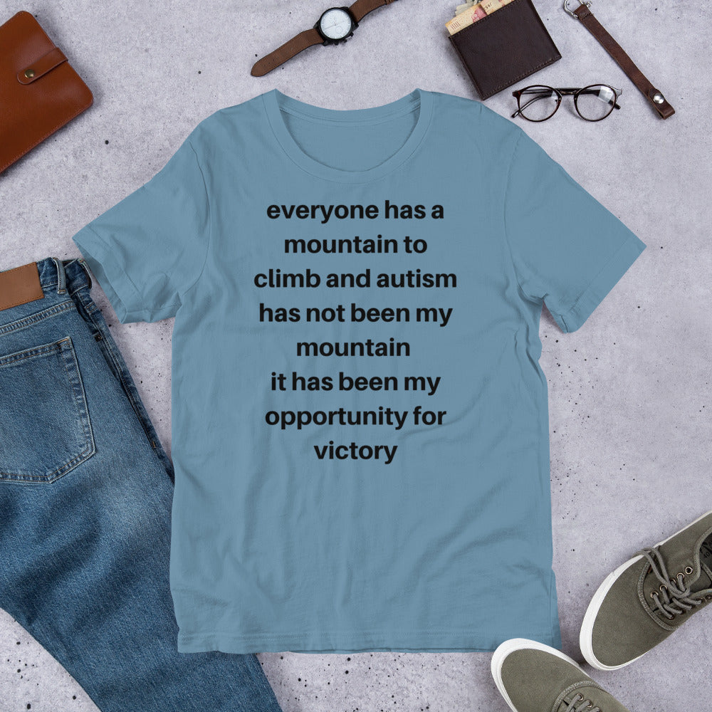 Everyone Has a mountain to climb Standard Unisex t-shirt